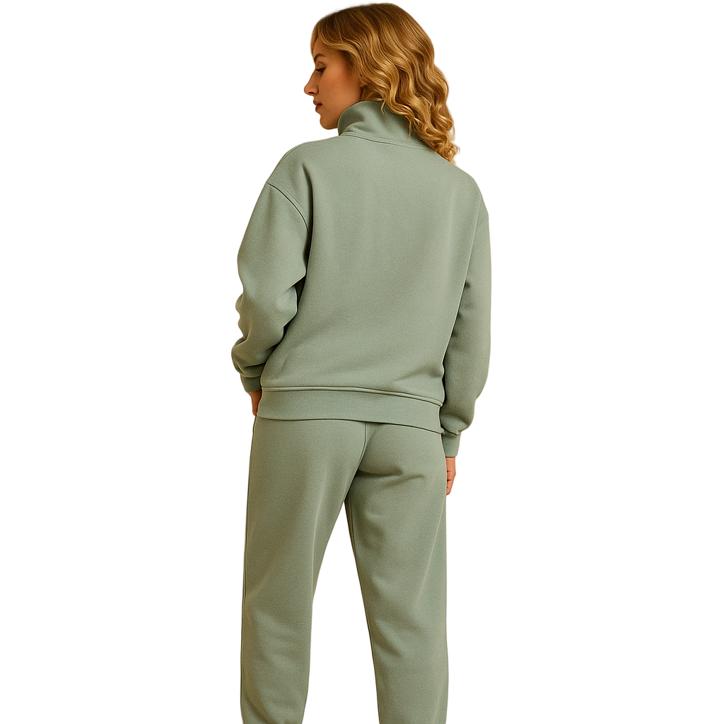 Women's Half-Zip Sweatshirt & Jogger Set | Relaxed Athleisure Wear | Loïs
