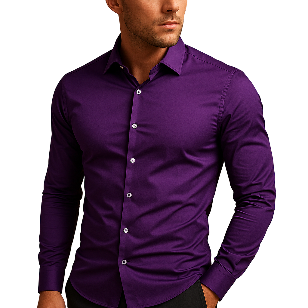 Men's Slim Fit Cotton Shirt | Breathable Tailored Office Wear | Nathan