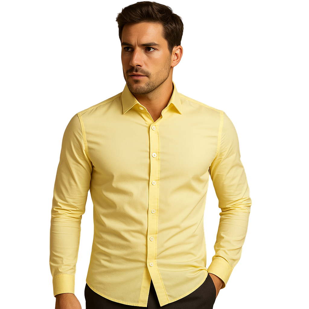 Men's Slim Fit Cotton Shirt | Breathable Tailored Office Wear | Nathan