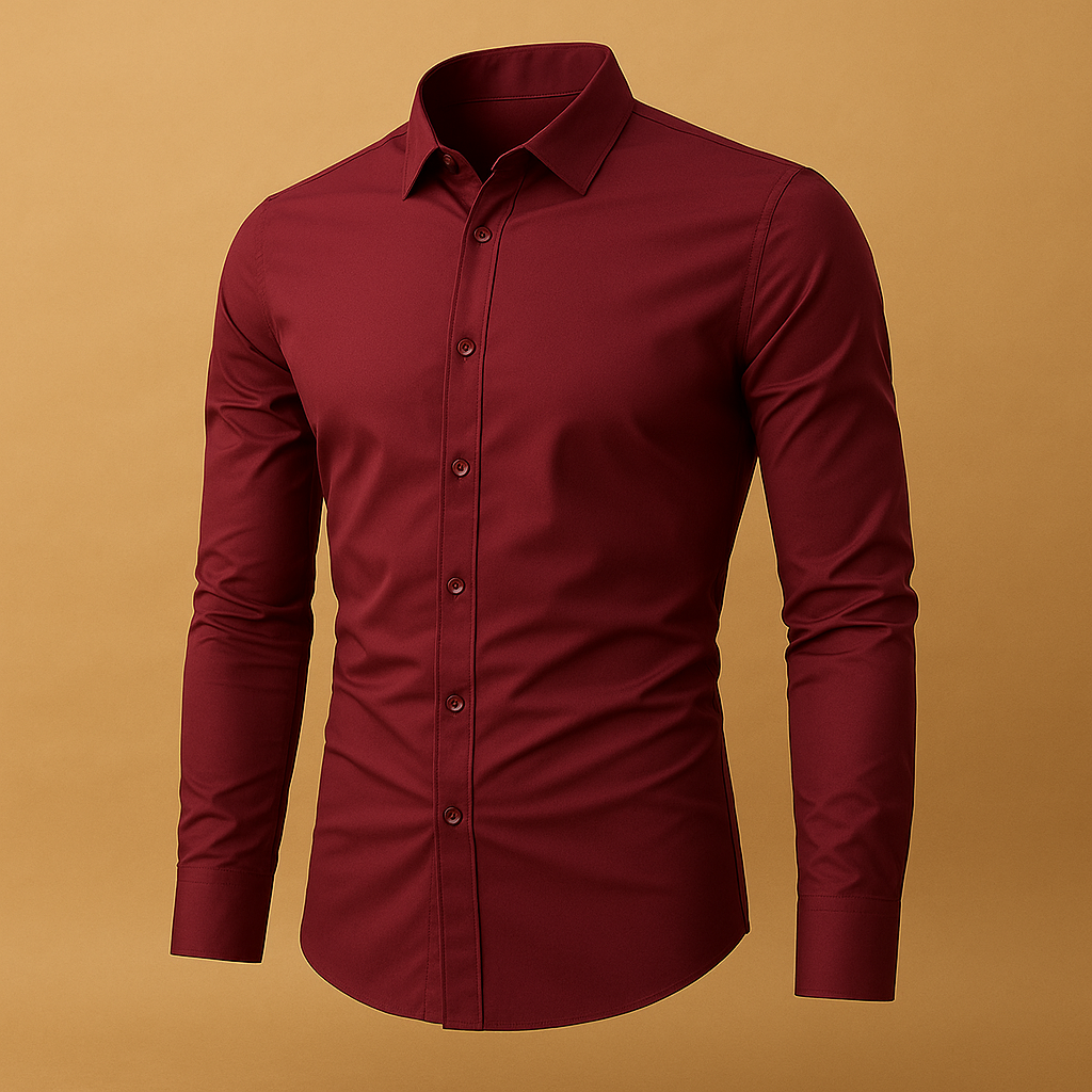 Men's Slim Fit Cotton Shirt | Breathable Tailored Office Wear | Nathan