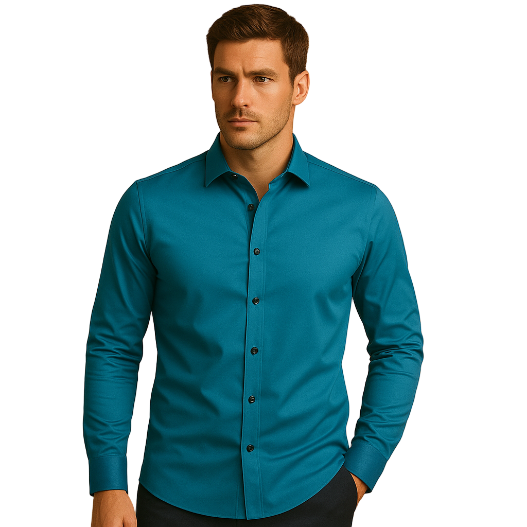 Men's Slim Fit Stretch Shirt | Flexible Office & Casual Shirt | Mason