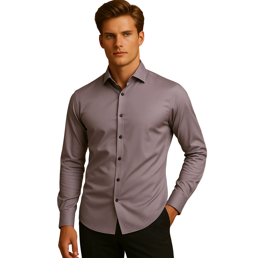 Men's Slim Fit Stretch Shirt | Flexible Office & Casual Shirt | Mason