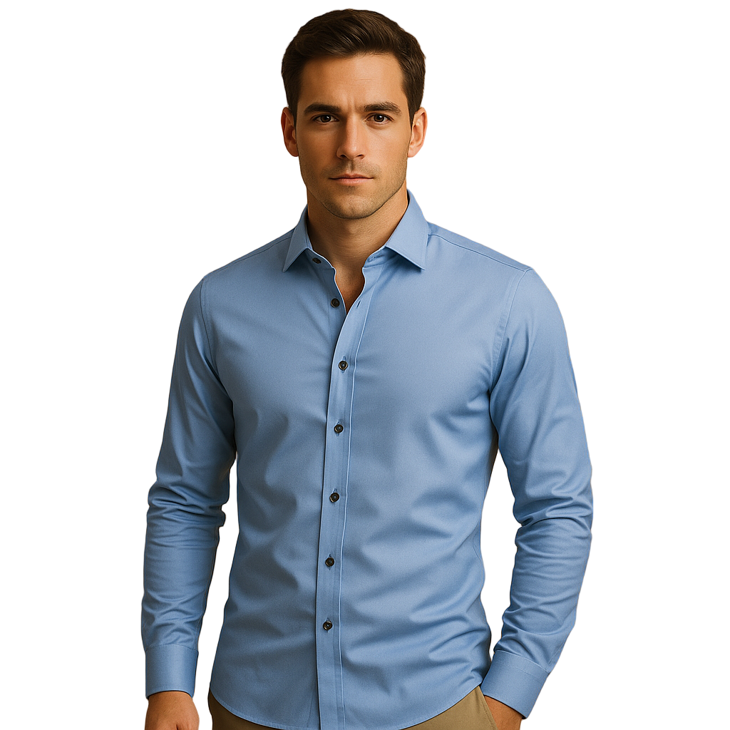 Men's Slim Fit Stretch Shirt | Flexible Office & Casual Shirt | Mason