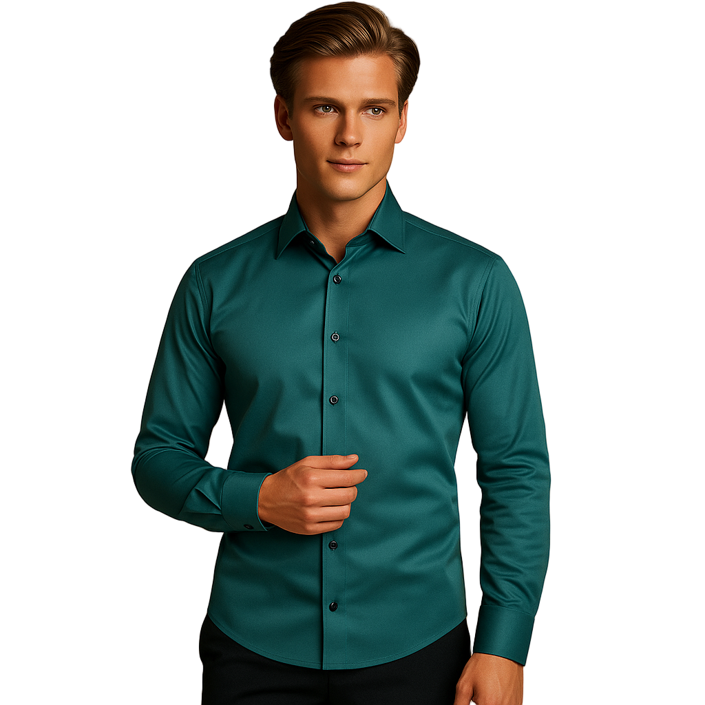 Men's Slim Fit Stretch Shirt | Flexible Office & Casual Shirt | Mason