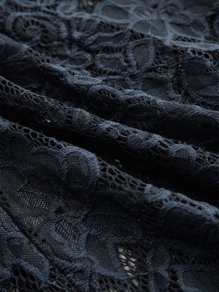 Vintage Bohemian Blue Lace Sleeveless Midi Dress | Elowen