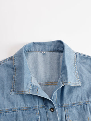 Sienna Vintage Tassel Denim Shirt Dress | Mini