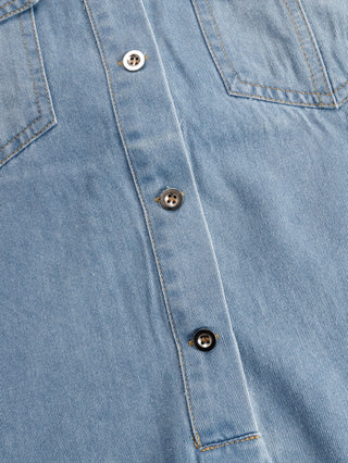 Sienna Vintage Tassel Denim Shirt Dress | Mini