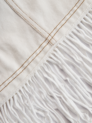 Retro Tassel Spliced Denim Mini Dress | Lucy