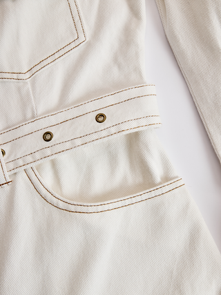 Retro Tassel Spliced Denim Mini Dress | Lucy