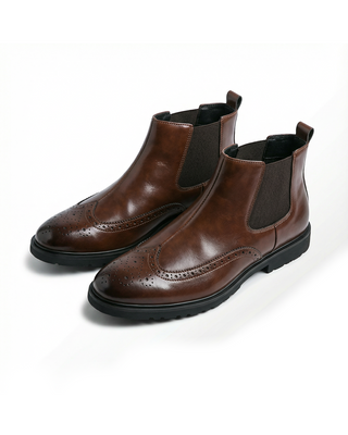 Alden Genuine Leather Chelsea Boots | Timeless Brogue Detail