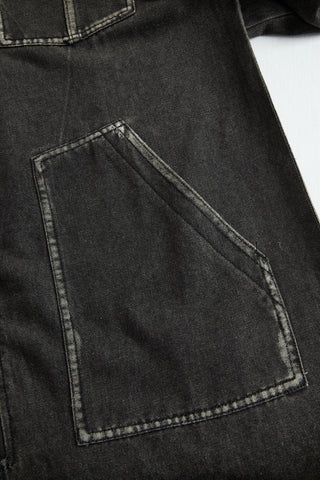 Casual Retro Hooded Zip Denim Jumpsuit