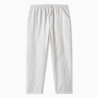Drake Relaxed Cotton-Linen Drawstring Pants | LS