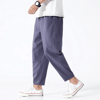 Drake Relaxed Cotton-Linen Drawstring Pants | LS