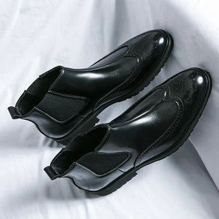 Alden Genuine Leather Chelsea Boots | Timeless Brogue Detail