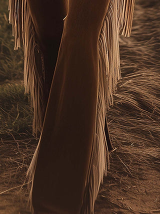 Vintage Western Fringe Flared Jeans | Dakota