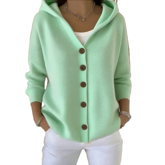 Hooded Breeze Cardigan | Lightweight Knit | Casual Layering Essential