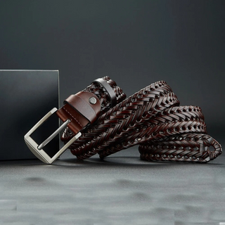 Braided Legacy Cowhide Belt | Handwoven Heritage Design