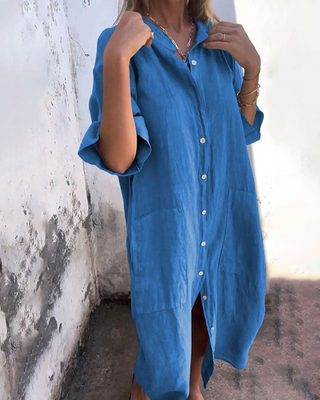 Boho-Inspired Relaxed Shirt Dress | Valerie