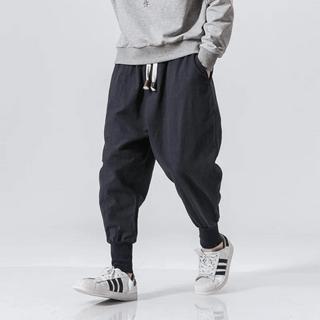 Kezno Drop-Crotch Cotton Blend Pants | LS