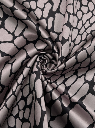 Contrast Snakeskin Lapel Blouse | Arlena