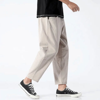 Drake Relaxed Cotton-Linen Drawstring Pants | LS
