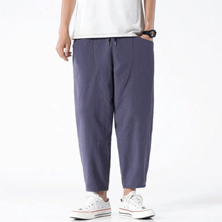 Drake Relaxed Cotton-Linen Drawstring Pants | LS