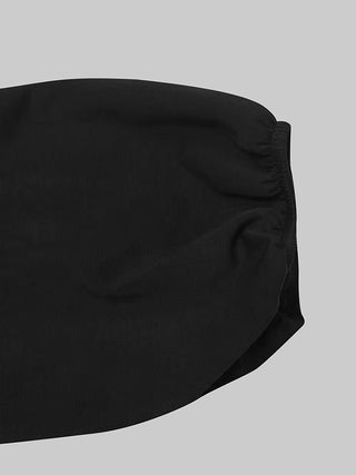 Loose Puff Sleeve Split-Side Maxi Dress | Noirelle