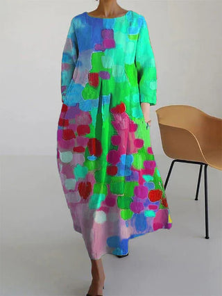 Antonella Floral Cotton Summer Dress – Lightweight Flared Silhouette