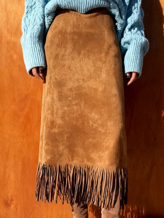 Tassel H-Line Midi Skirt for Women | Elara