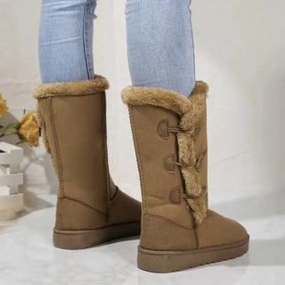 Classic Plush Mid-Calf Snow Boots | Elvoria