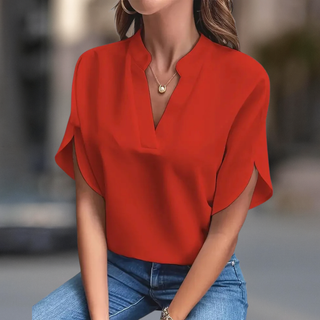 Elena Elegant V-Neck Blouse | Sofia