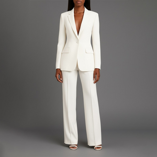 Tailored Long Blazer Suit Set with Slim Trousers | Mirelle