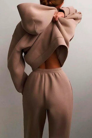 Basic Cozy Pullover and Sweatpants Set | Arlena