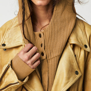 Cropped waffle zip hoodie for women | Ardyn