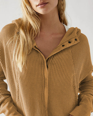 Cropped waffle zip hoodie for women | Ardyn