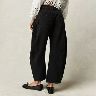 Everly Barrel-Leg Ankle Denim Pants