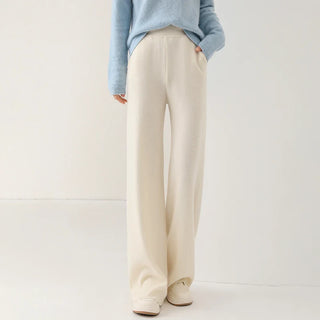 Chic high-waisted wide-leg knit pants for women | Valenne