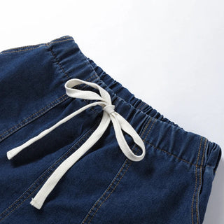 Casual button-down shirt and drawstring shorts set for women | Elira