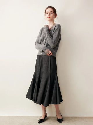 Elegant lace detail cardigan for women | Seraphina