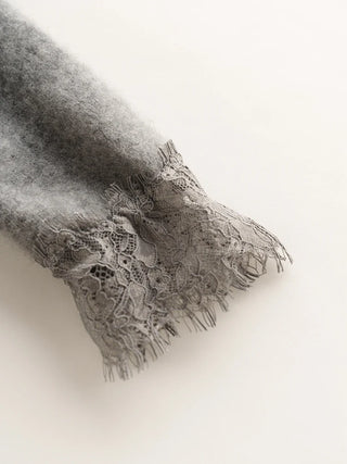 Elegant lace detail cardigan for women | Seraphina