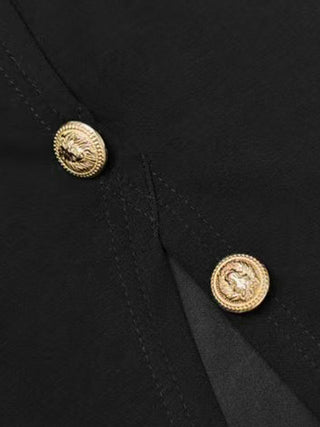 Loose Puff Sleeve Split-Side Maxi Dress | Noirelle