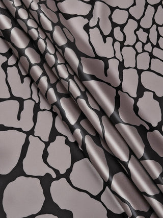 Contrast Snakeskin Lapel Blouse | Arlena