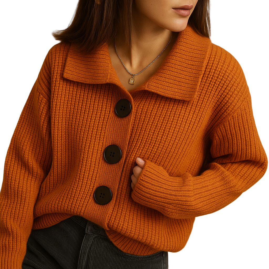 Women's Elegant Cotton Cardigan | Lightweight Layering Piece | Pia