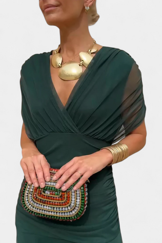 Floral Pleated Maxi Dress – Refined Romantic Silhouette | Eloria