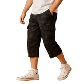Men's Long Cotton Cargo Shorts | Relaxed Fit Multi-Pocket | Marcus