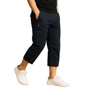Men's Long Cotton Cargo Shorts | Relaxed Fit Multi-Pocket | Marcus