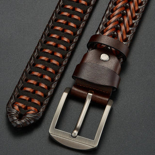 Braided Legacy Cowhide Belt | Handwoven Heritage Design