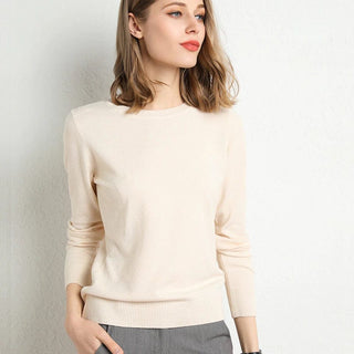 Classic Cashmere Round Neck Sweater | Emilia
