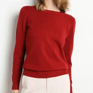 Classic Cashmere Round Neck Sweater | Emilia