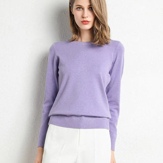 Classic Cashmere Round Neck Sweater | Emilia